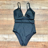 Eloquii Black Mesh Detail Padded One Piece- Size 12 (sold out online)