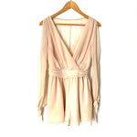 Venus Blush Romper with Sheer Split Sleeves- Size 2