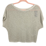 Abercrombie & Fitch Grey Crochet Short Sleeve Sweater NWT- Size S (we have matching shorts)