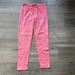 Basic Editions Coral with Pink Glitter Stars- Size L (10/12, see notes)