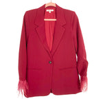 WAYF Berry Feather Cuff Blazer- Size XS