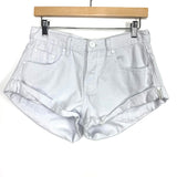 One Teaspoon White Denim Cuffed Shorts- Size 26