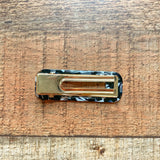 No Brand Black/White Flecks Rectangle Hair Clip NEW