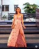 Skylar + Madison Light Pink Floral Halter Dress- Size S