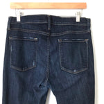 FRAME Denim Le Skinny de Jeanne Dark Wash Distressed Stagger Hem Skinny Jean- Size 31 (Inseam 29”)