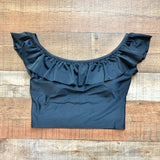 Pink Desert Black Padded Ruffle Swim Top NWT- Size XL (sold out online)