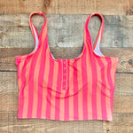 Pink Desert Orange/Pink Striped Padded Swim Top NWT- Size XL (see notes, we have matching bottoms)