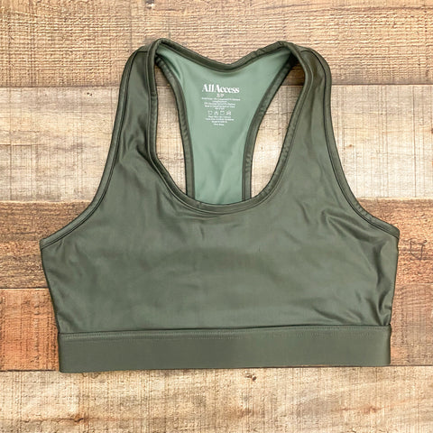 All Access Olive Green Sports Bra- Size S