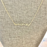 The Sis Kiss Gold Whitney Necklace