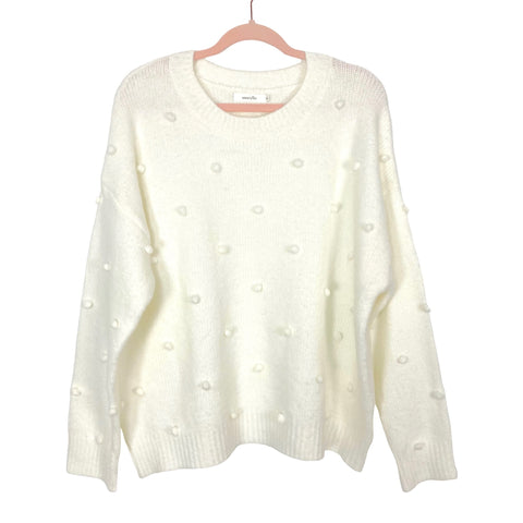 Amaryllis Cream with Poms Sweater- Size XL/1X