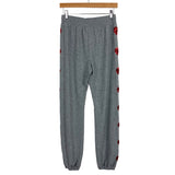 Victoria's Secret Gray with Red Sequin Hearts Lounge Pants- Size S