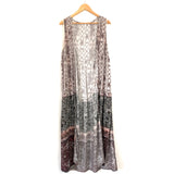 Pink Blush Side Slit Long Kimono with Crochet Detail- Size S