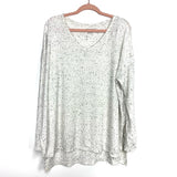 American Eagle White/Black Ribbed Top NWT- Size L