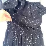Buddy Love Black “Sofia” Star Print One Shoulder Dress NWT- Size S (see notes)