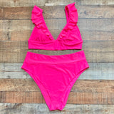 Aerie Hot Pink High Waisted Bikini Bottoms- Size XXL (we have matching top, sold out online, see notes)