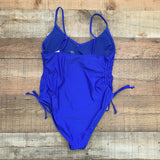 CYN & LUCA Juniors Sapphire Side Drawstring One Piece Swimsuit NWT- Size L