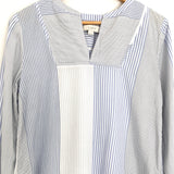 LOFT Light Blue Striped Drop Waist Dress- Size XS