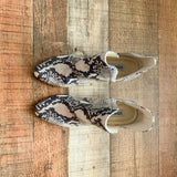 Steve Madden Faux Leather Snakeskin Studded Booties- Size 7.5
