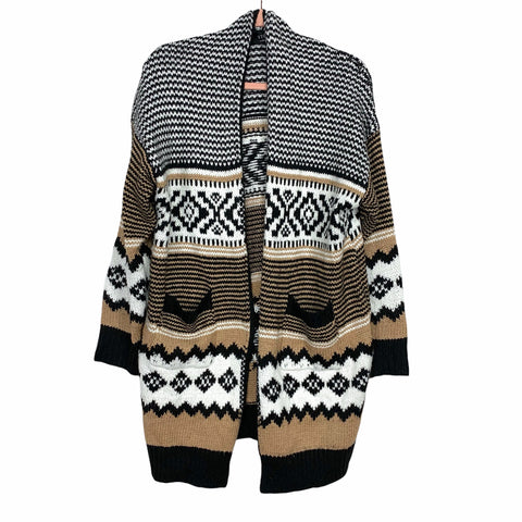 Vici Black/Tan/White Cardigan- Size L