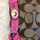 Coach Signature Style with Pink Shoulder Bag