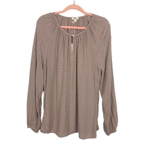 Dylan Pink Swiss Dot Front Key Hole Top NWT- Size S