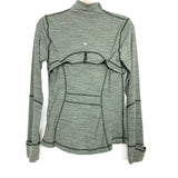 Lululemon Grey Hearthered Exposed Seam Zip Up- Size 8