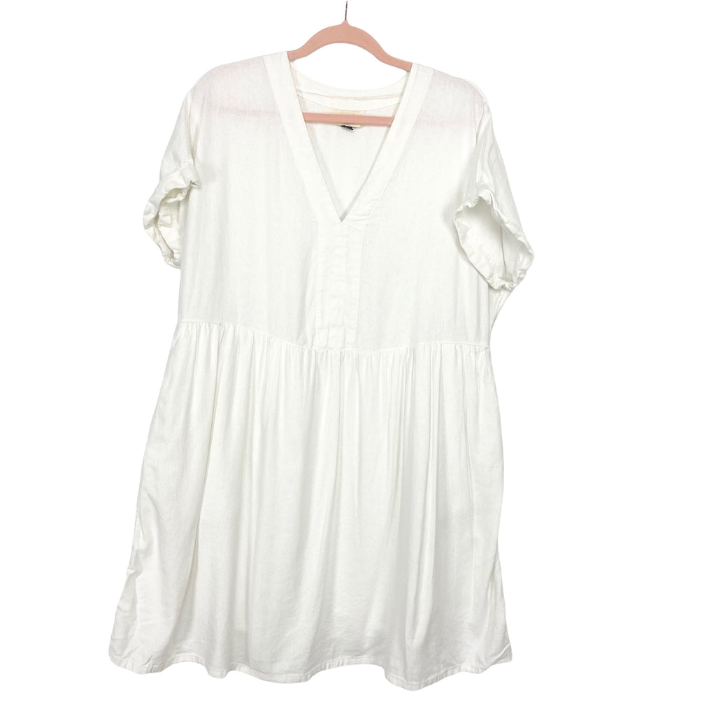 Universal Thread White Linen Blend Lined Baby Doll Dress- Size XL The Saved Collection Universal Thread White Linen Blend Lined Baby Doll Dress- Size XL The Saved Collection