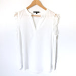 Gibson White Blouse with Lace Sleeve- Size XS