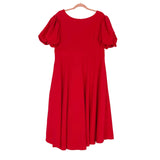 Ivy City Red Puff Sleeve Dress- Size XXL