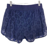 Aerie Navy Eyelet Biker Lined Shorts- Size M