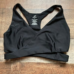 Aura7 Black Side Cutout Sports Bra- Size S