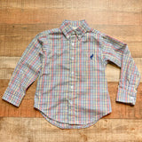 The Beaufort Bonnet Company Blue/Green/Red Checked Button Down- Size 3T