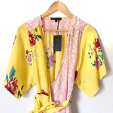Gibson Yellow Floral Wrap Top NWT- Size XS