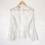 Bardot White Lace Peplum Top- Size 6/S (see notes)