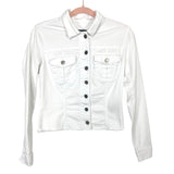 Kut from the Kloth White Denim Frayed Hem Jacket- Size S (see notes)