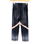 Wear it to Heart Black Snakeskin Legging with Pink Stripe- Size ~XS (Inseam 19”)