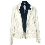 Lululemon Cream Hooded Jacket with Removable Black Fleece Lining Vest- Size ~6 (see notes)