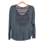 Ya Los Angeles Grey Crochet Back Top- Size M