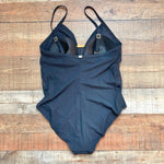 Amoressa Black Mesh Front One Piece NWT- Size 14