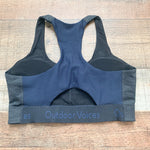 Outdoor Voices Black and Navy Padded Sports Bra- Size S