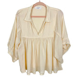 Carly Jean Los Angeles Cream V-Neck Babydoll Rocco Top- Size S (sold out online)