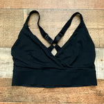 AnaOno Black Wrap Front Sports Bra- Size S (32)