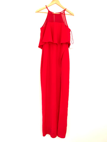 Harlyn Red Full Length Dress with Popover and Slit-Size ~S (See notes!)