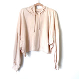 Meaningful Mantras Pink “You Are Loved” Cropped Hoodie- Size L