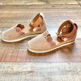 See By Chloe Leather Embroidered Detail Closed Toe Espadrilles- Size 40