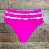 Lovers + Friends Hot Pink Crochet Trim Bikini Bottoms- Size S (sold out online, we have matching top)