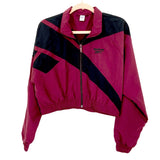 Reebok Classics Maroon/Black Cropped Vector Track Jacket- Size XS (sold out online)