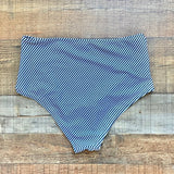 No Brand Black/White Striped Bikini Bottoms- Size M (we have matching top)