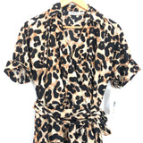 Eliza J Leopard Midi Belted Dress - Size 2