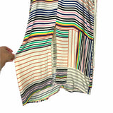 Lovestitch Colorful V-Neck Striped Adjustable Waist Dress- Size S